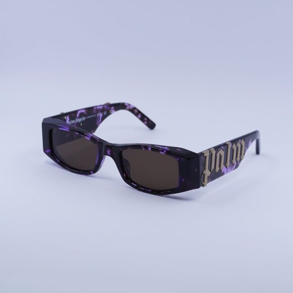 Palm Angels PERI007 ANGEL 3464 Sunglasses Havana Rectangle Frame, Brown Lenses - Picture 5 of 11